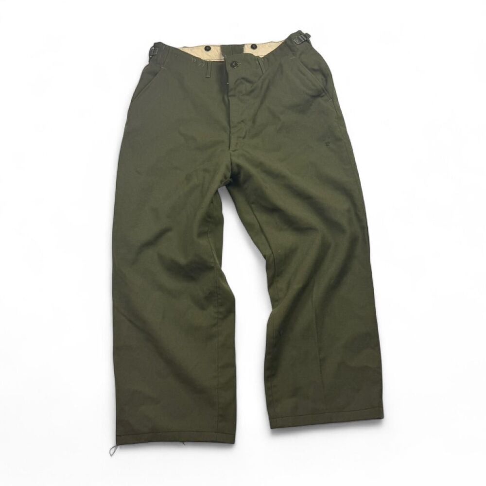 1940s US Army M1943 Olive Green Military Pants Wool Size Medium Regular 34*29